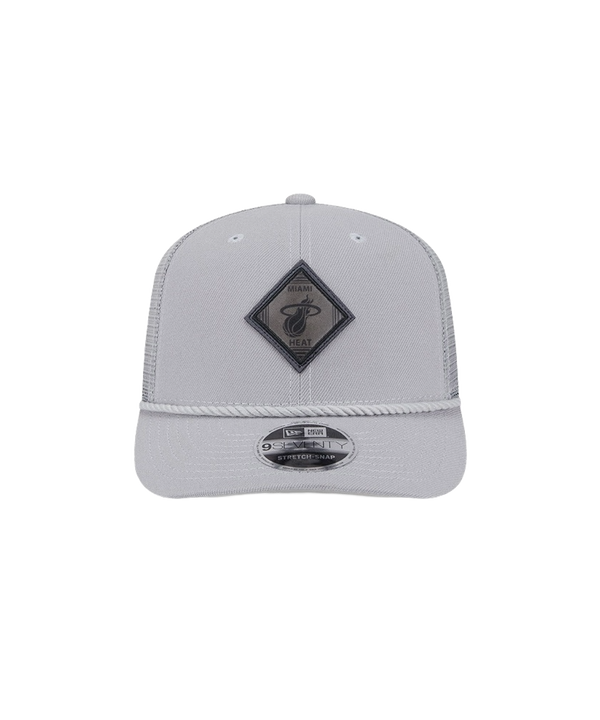 New Era Miami HEAT Leather Logo Stretch Snapback Unisex Caps New Era   