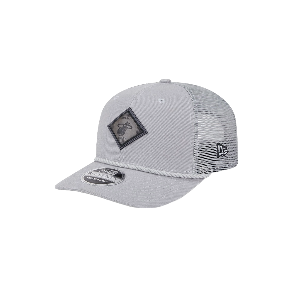 New Era Miami HEAT Leather Logo Stretch Snapback Unisex Caps New Era   