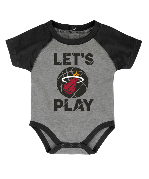 Miami HEAT Newborn Let's Play Creeper/Bib/Bootie Set Newborn Set Outerstuff   