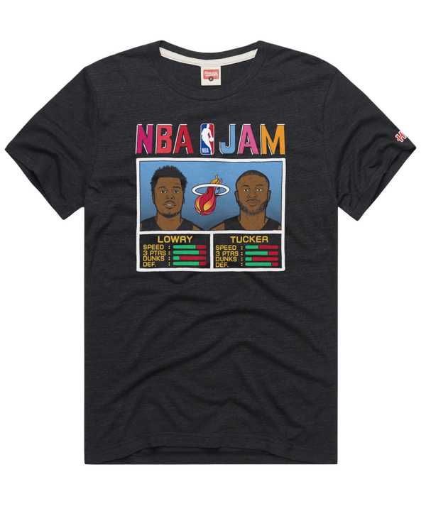 Homage Miami HEAT Mashup Kyle Lowry & P.J. Tucker NBA Jam Tee Unisex Tee Homage   