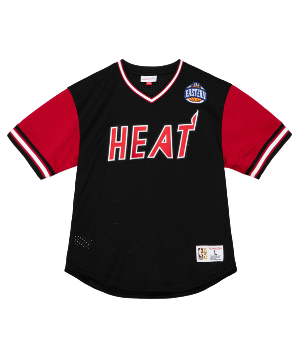 Mitchell & Ness Miami HEAT Hardwood Classic Night Mesh V-Neck UNISEXTEE MITCHELL & NESS   