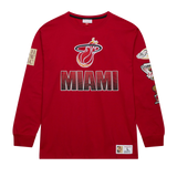 Mitchell & Ness Miami HEAT Allover Vintage Long Sleeve Tee - 1