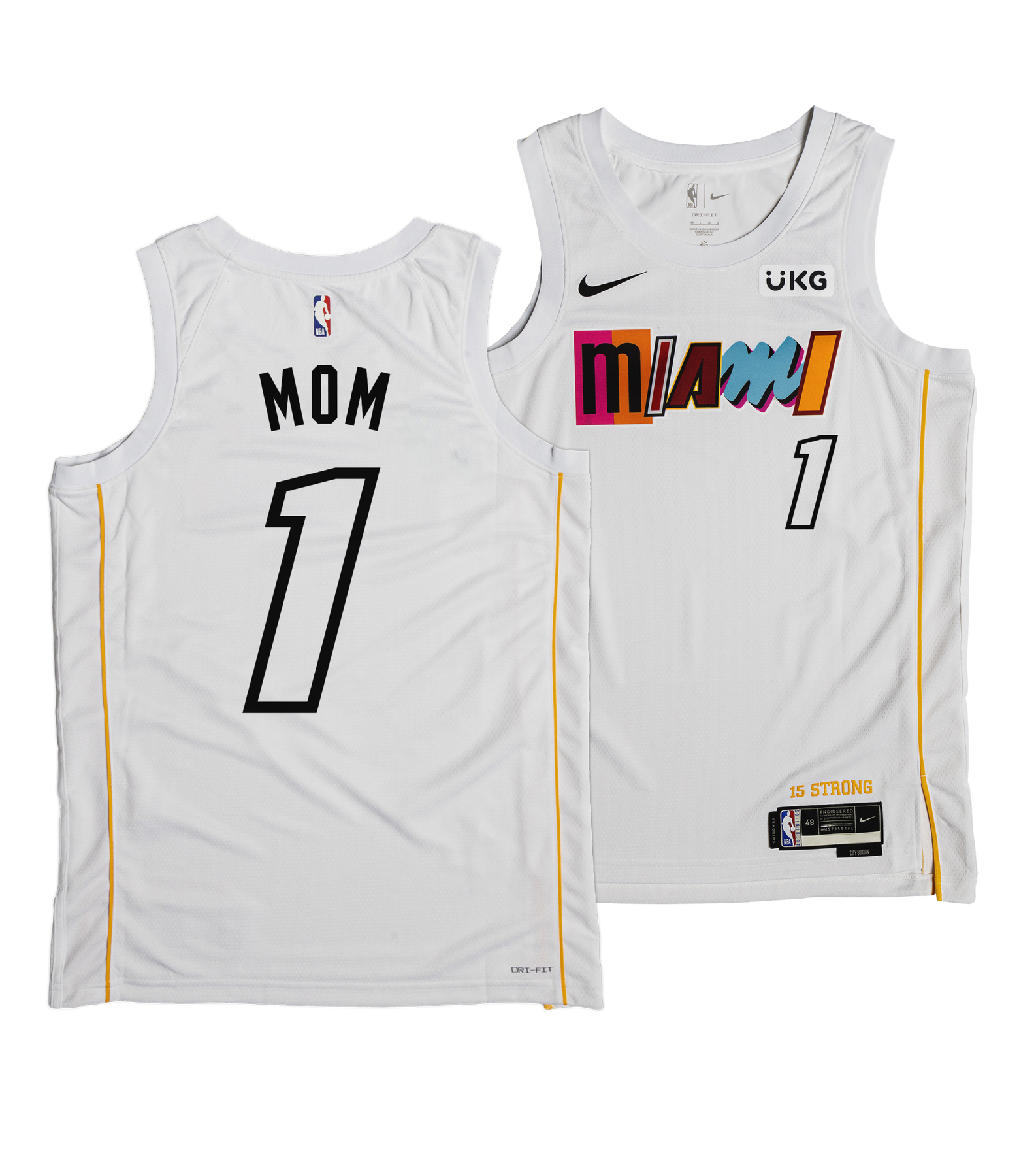 #1 Mom Nike Miami Mashup Vol. 2 Custom Swingman Jersey Men's Jersey Nike   