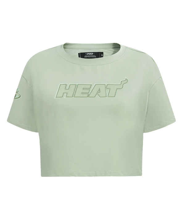 Pro Standard Miami HEAT Moss Boxy Crop Women's Tee Women's Crop Top Pro Standard   