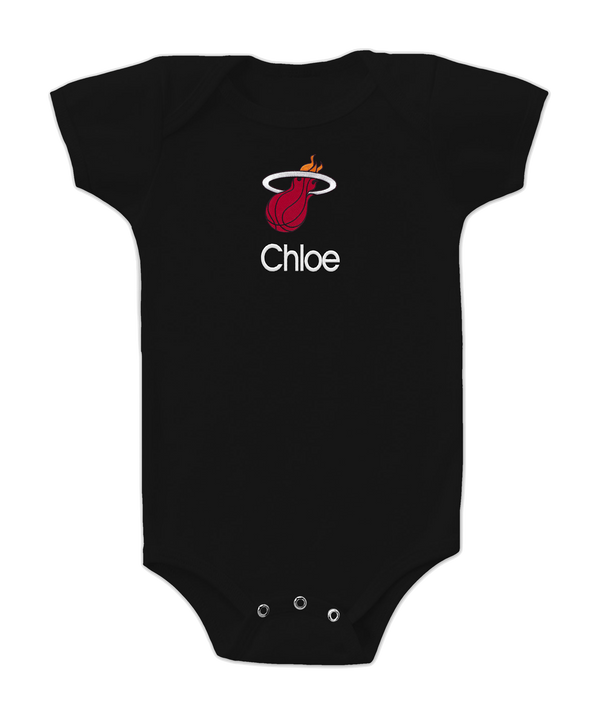 Designs by Chad and Jake Miami HEAT Custom Black Onesie Kids/Infants Chad and Jake   