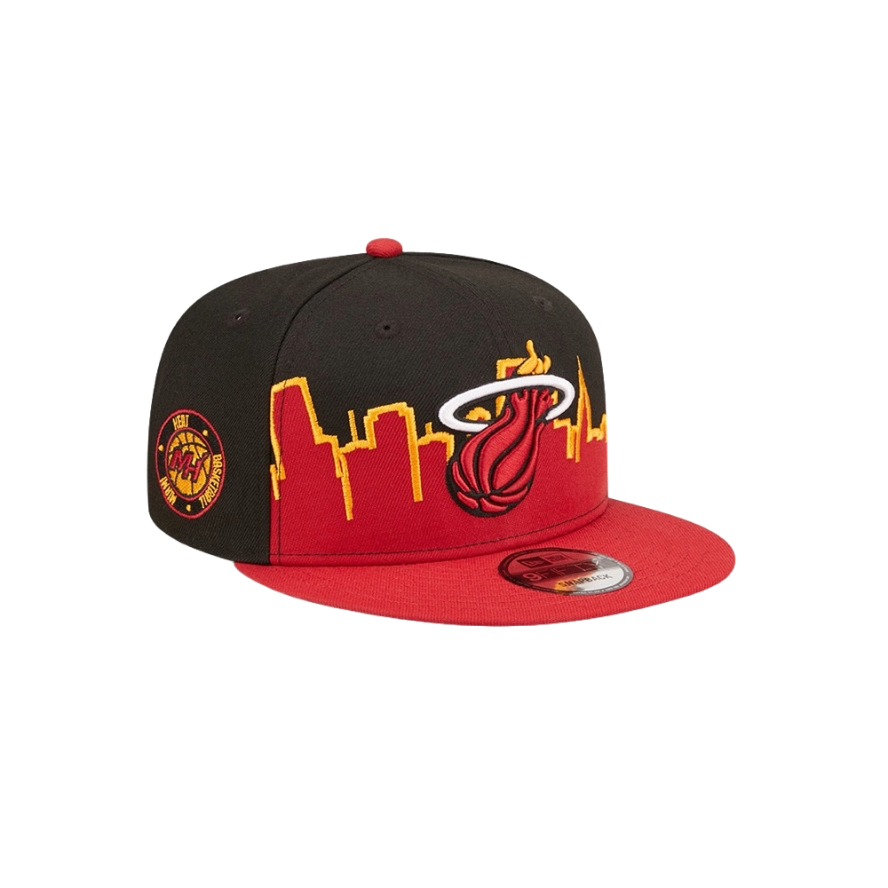 New Era Miami HEAT Tipoff Fitted Hat Unisex Caps New Era   