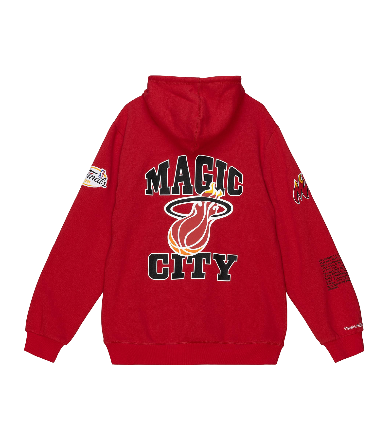 Mitchell and Ness Miami HEAT Origins Fleece Hoodie Men's Hoodie Mitchell & Ness   