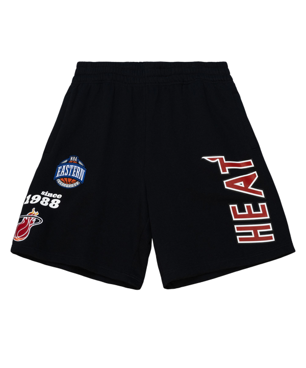 Mitchell and Ness Miami HEAT Origins Fleece Shorts Men Shorts Mitchell & Ness   