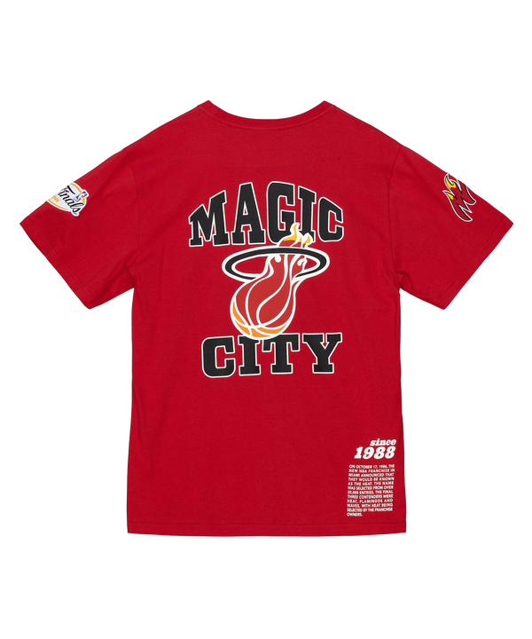 Mitchell and Ness Miami HEAT Origins Tee Unisex Tee Mitchell & Ness   