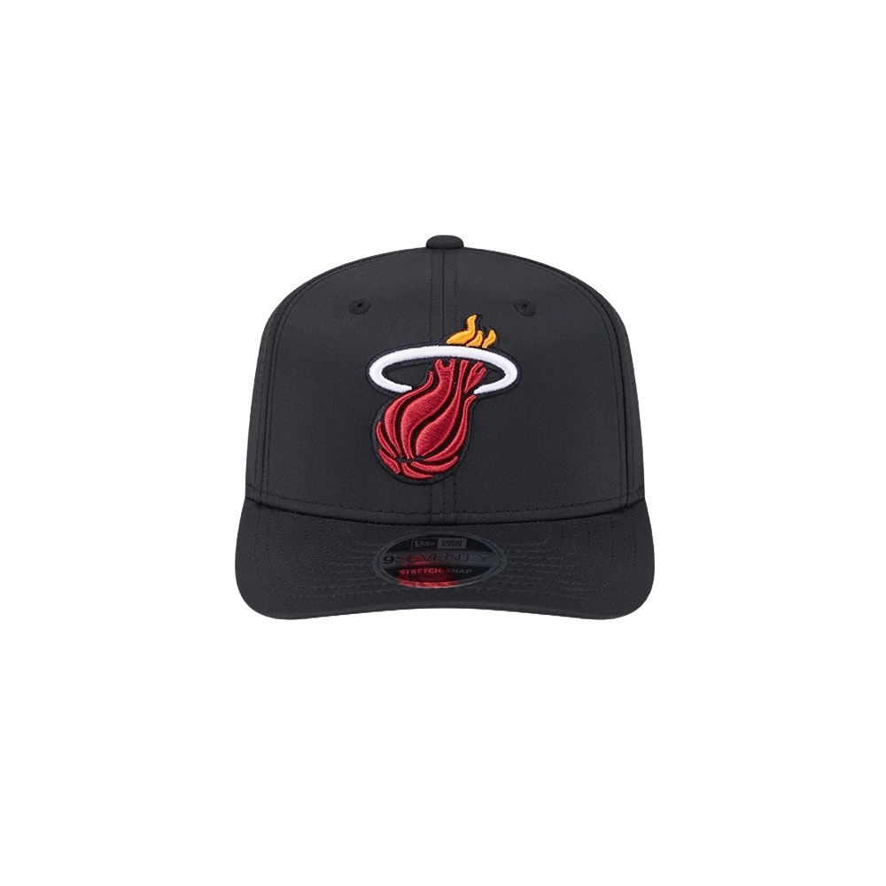 New Era Miami HEAT Black Performance Stretch Snapback Unisex Caps New Era   