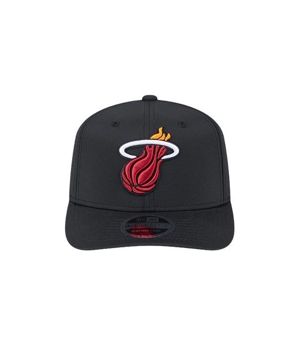 New Era Miami HEAT Black Performance Stretch Snapback Unisex Caps New Era   