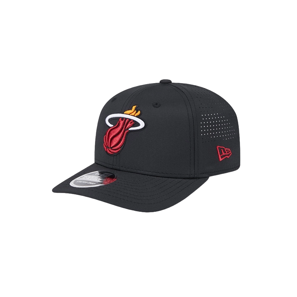 New Era Miami HEAT Black Performance Stretch Snapback Unisex Caps New Era   