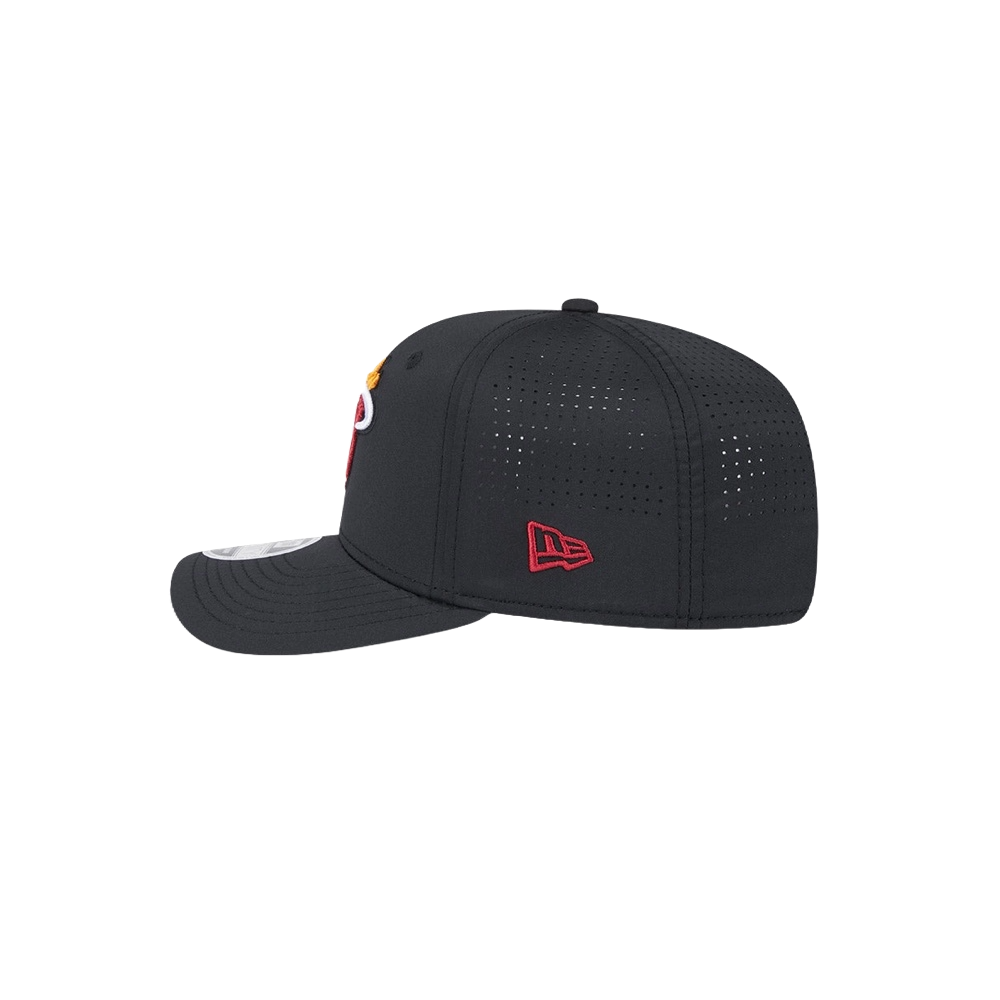 New Era Miami HEAT Black Performance Stretch Snapback Unisex Caps New Era   