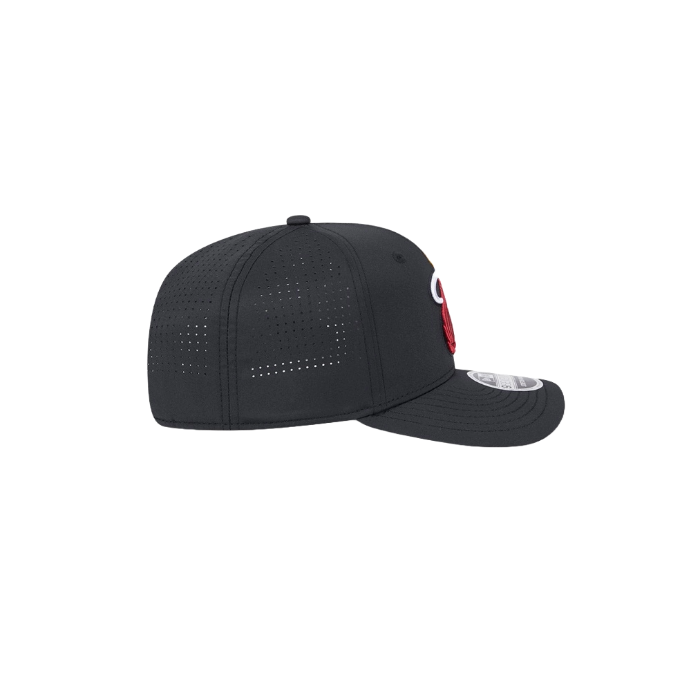 New Era Miami HEAT Black Performance Stretch Snapback Unisex Caps New Era   