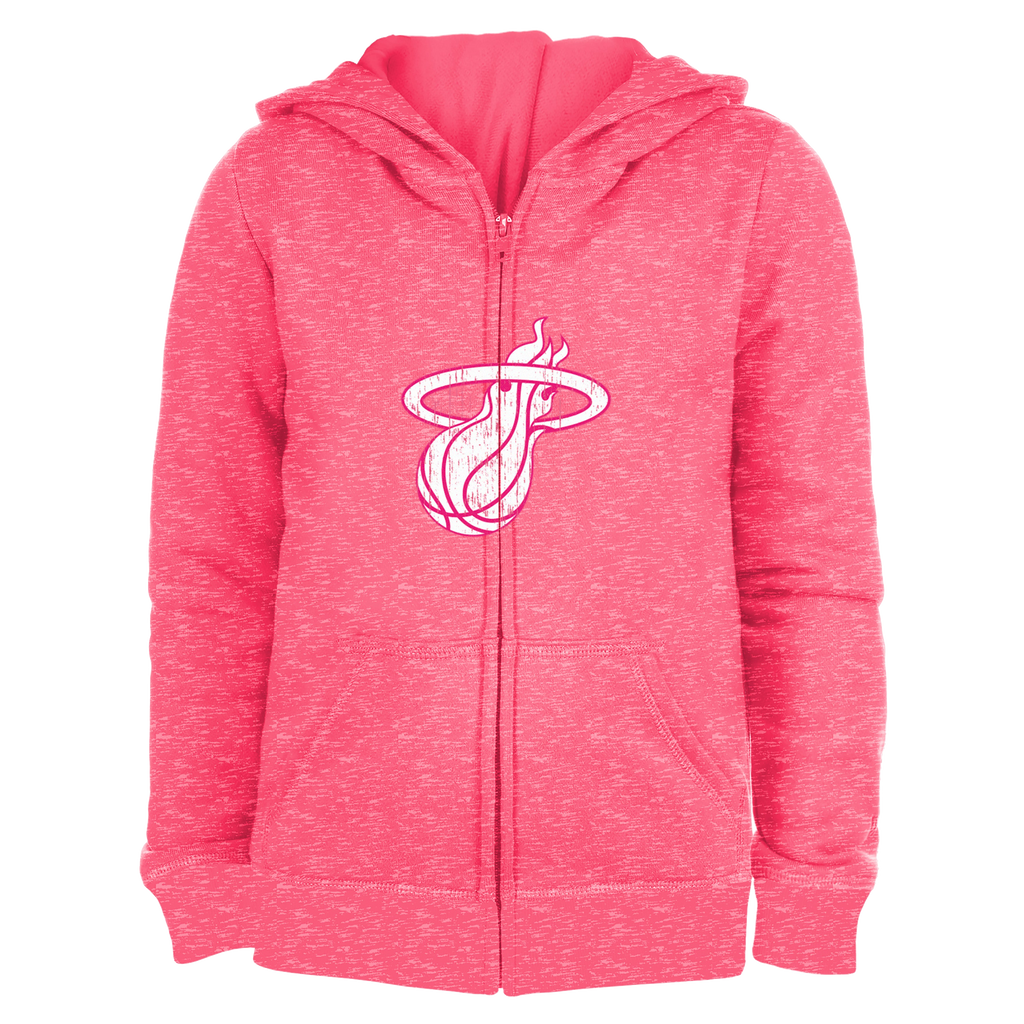 New Era Miami HEAT Pink Logo Girls Hoodie GIRLS OUTERWEAR 5TH AND OCEAN    - featured image