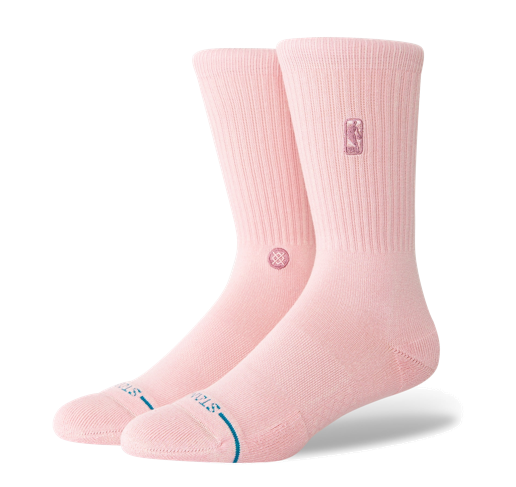 Stance NBA Logoman Pink Wash Socks Men's Footwear Stance   