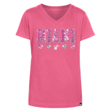 New Era Miami HEAT Pink Sequin Girls Tee - 1