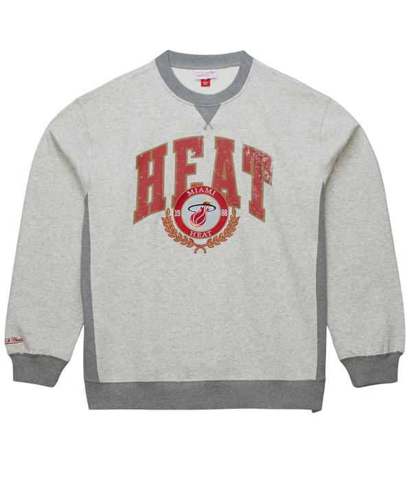 Mitchell & Ness Miami HEAT Premium Fleece Crewneck Men's Crewneck Sweater Mitchell & Ness   