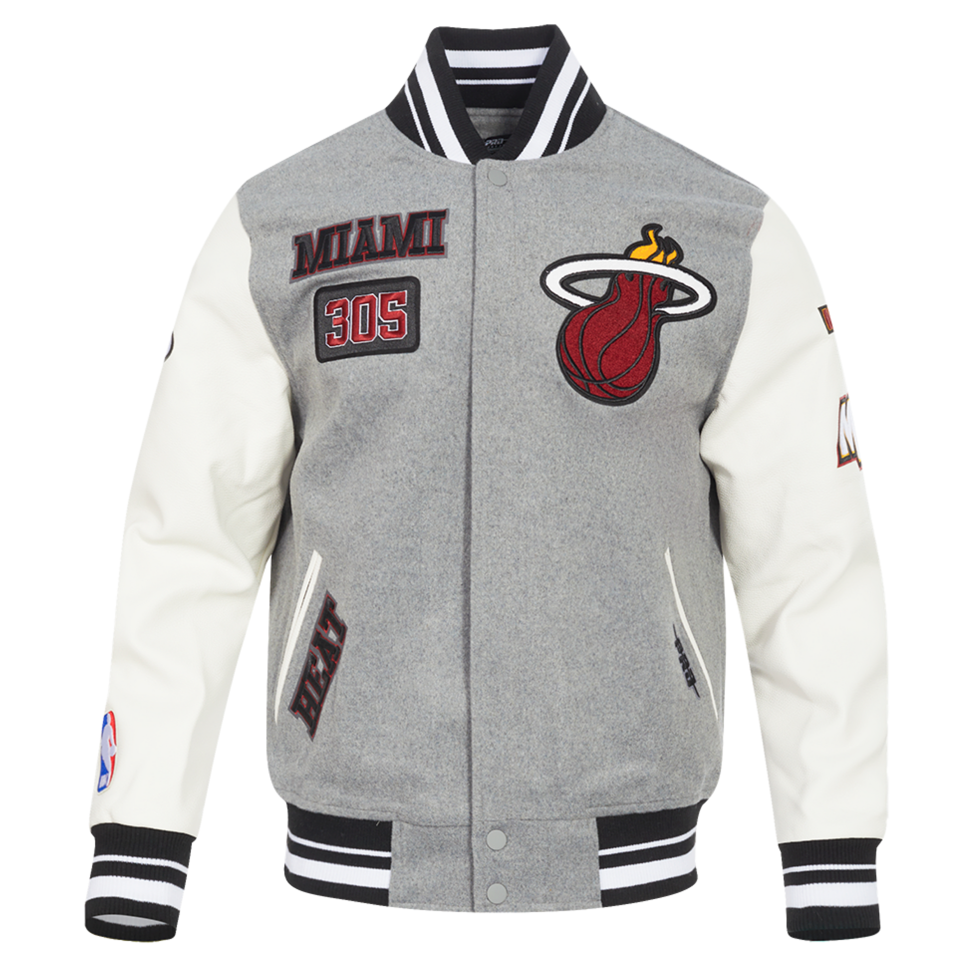 Pro Standard Miami HEAT Area Code Varsity Jacket Men's Jacket Pro Standard   