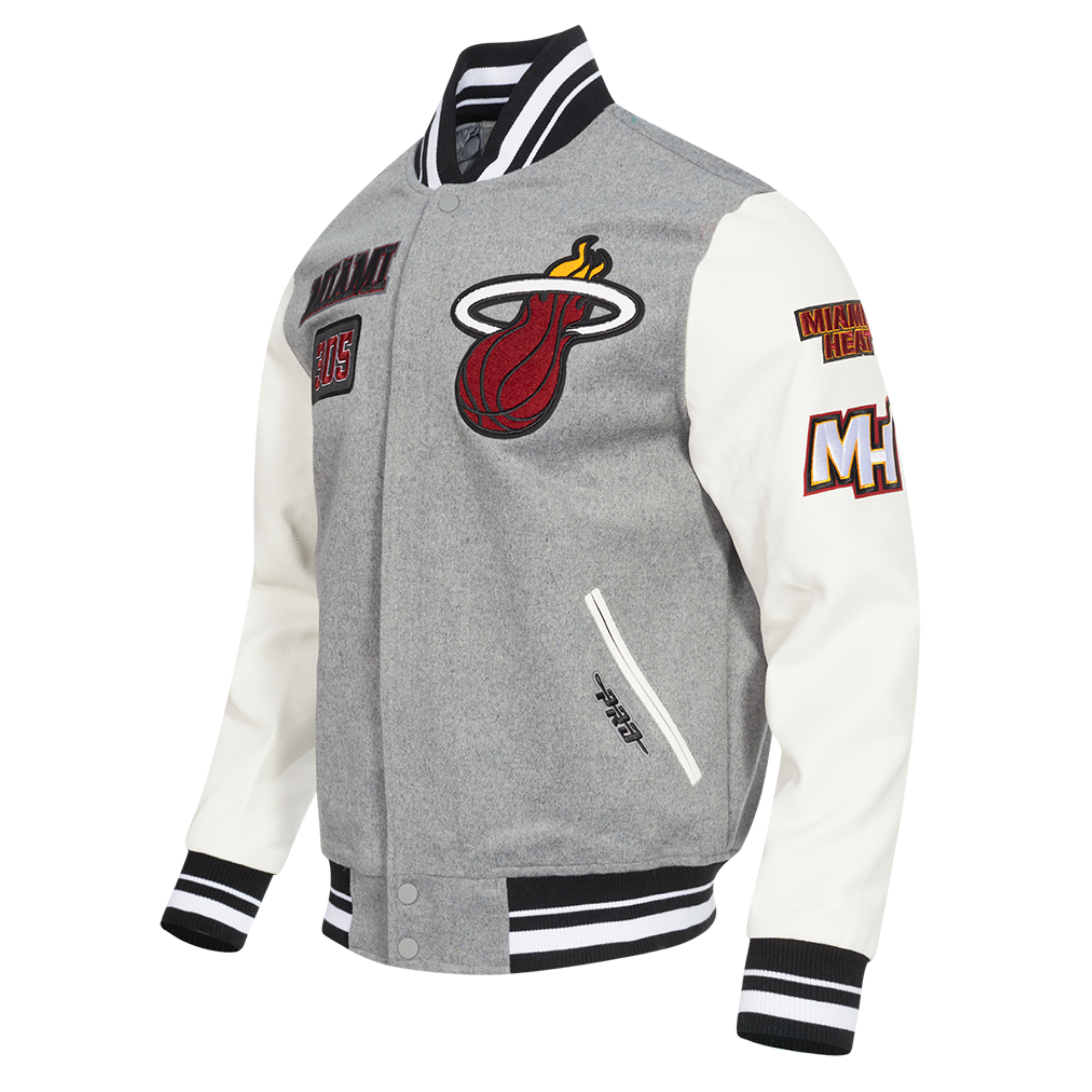 Pro Standard Miami HEAT Area Code Varsity Jacket Men's Jacket Pro Standard   