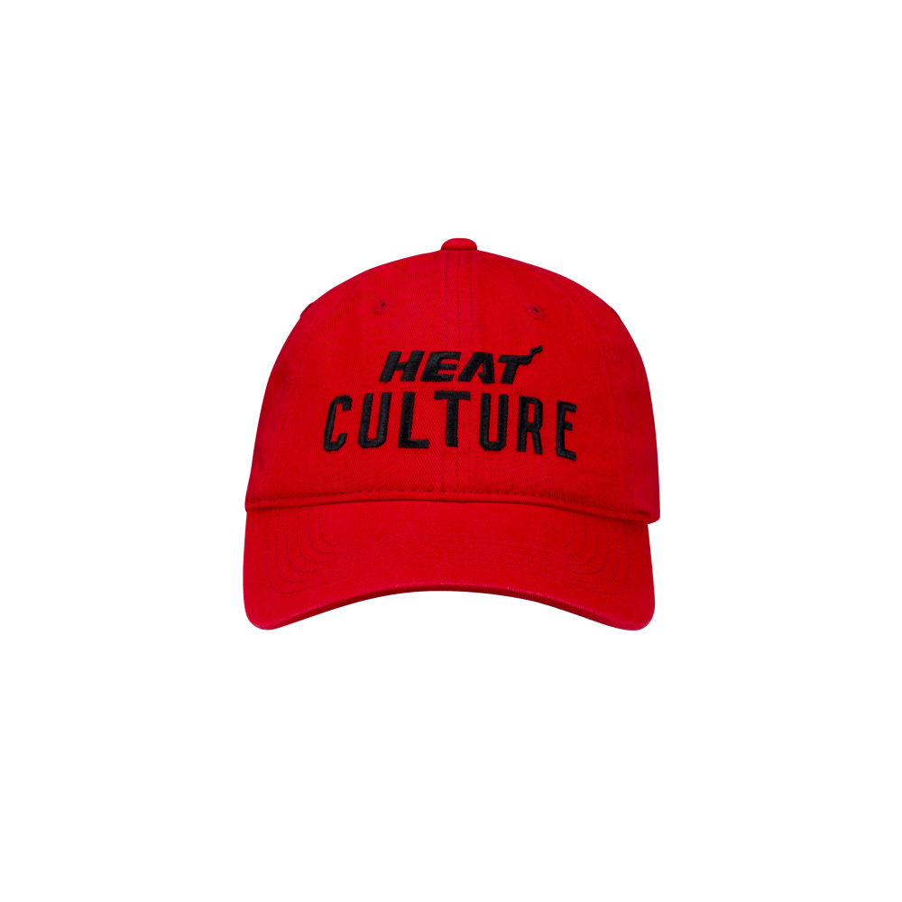 HEAT Culture: Blood Red Wordmark Dad Hat Unisex Caps Item Of The Game