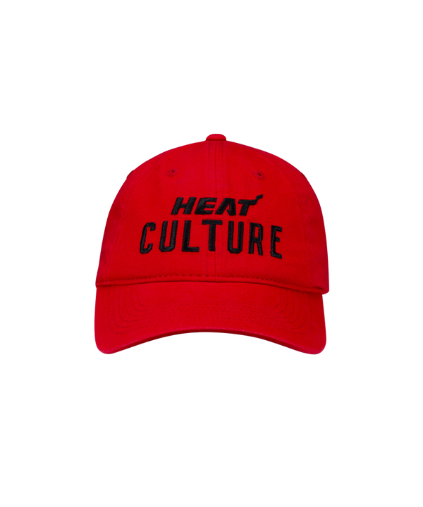 HEAT Culture: Blood Red Wordmark Dad Hat Unisex Caps Item Of The Game