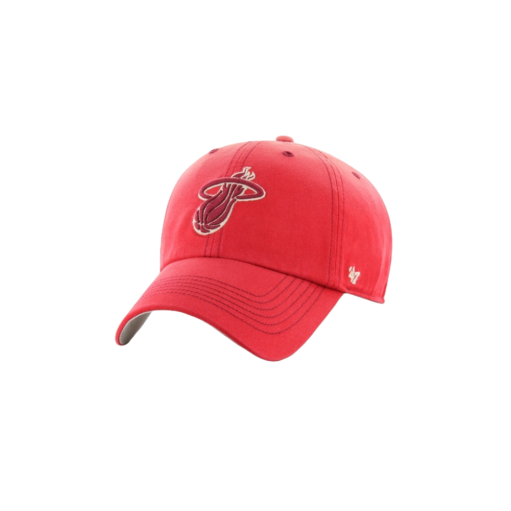 '47 Brand Miami HEAT Red Dusted Cleanup Hat Unisex Caps '47 Brand   