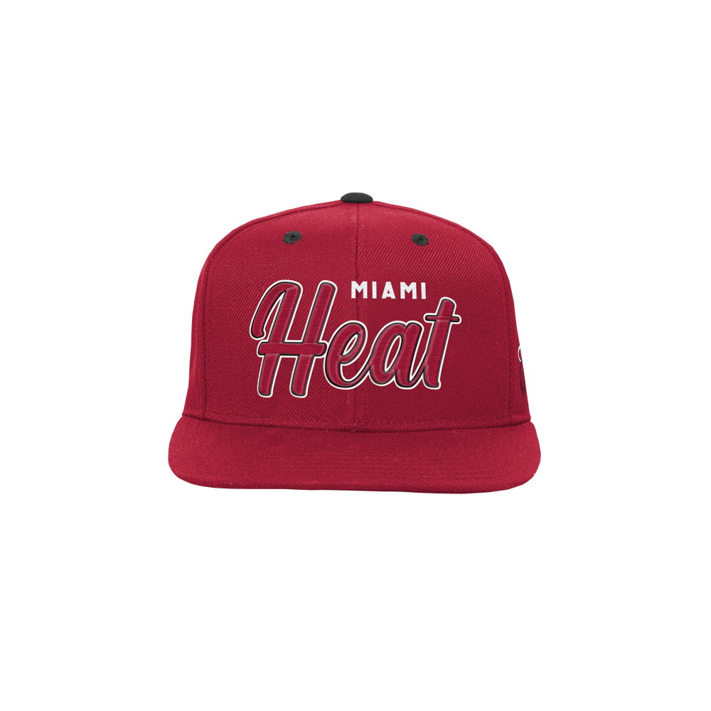 Miami HEAT Script Red Youth Snapback Youth Hat Outerstuff   