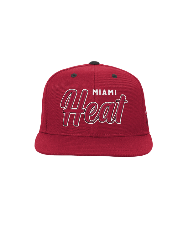 Miami HEAT Script Red Youth Snapback Youth Hat Outerstuff   