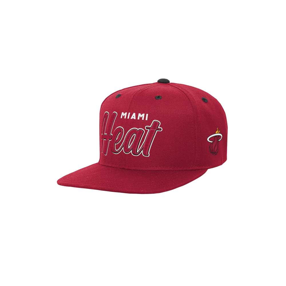 Miami HEAT Script Red Youth Snapback Youth Hat Outerstuff   