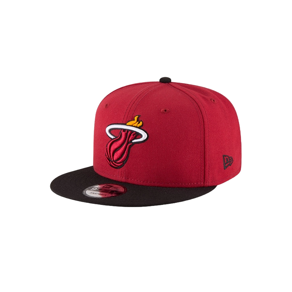 New Era Miami HEAT Red Logo Snapback Unisex Caps New Era   