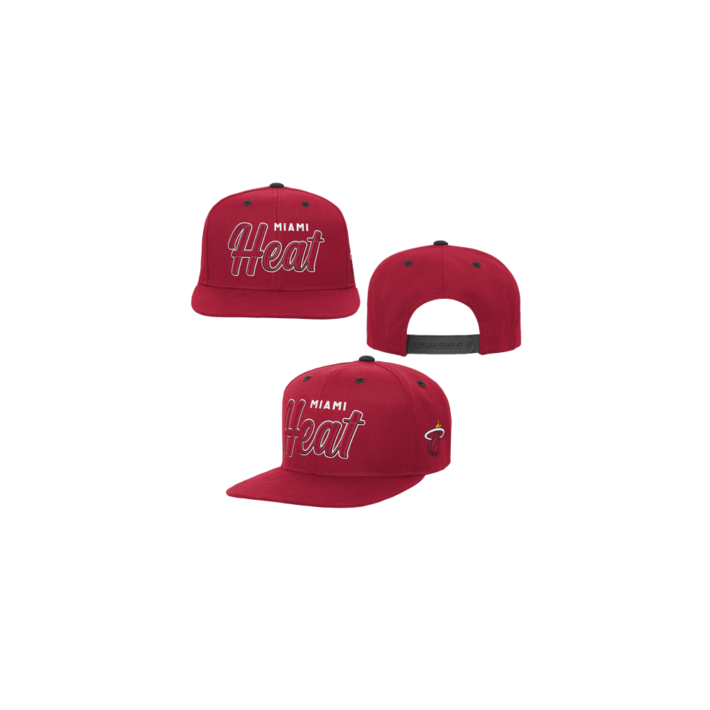 Miami HEAT Script Red Youth Snapback Youth Hat Outerstuff   