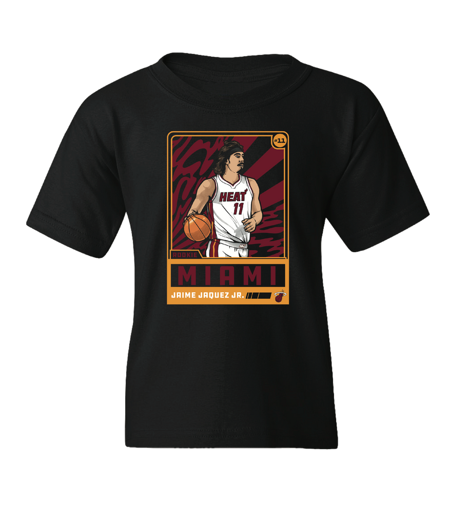 Jaime Jaquez Jr. Miami HEAT Rookie Card Youth Tee KIDSTEE ITEM OF THE GAME    - featured image