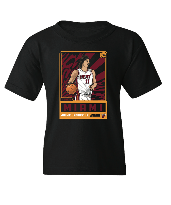 Jaime Jaquez Jr. Miami HEAT Rookie Card Youth Tee Youth Tee Item Of The Game   