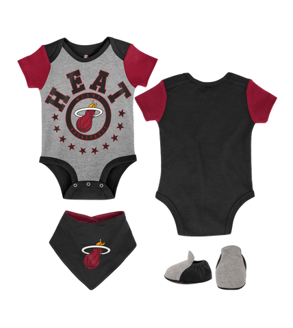 Miami HEAT Scoring Infant Creeper/Bib/Bootie Set