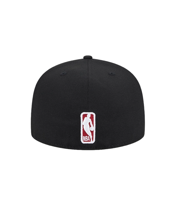 New Era Miami HEAT Script Sided Fitted Hat Unisex Caps New Era   