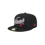 New Era Miami HEAT Script Sided Fitted Hat - 3