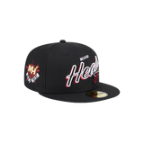 New Era Miami HEAT Script Sided Fitted Hat - 5