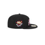 New Era Miami HEAT Script Sided Fitted Hat - 6