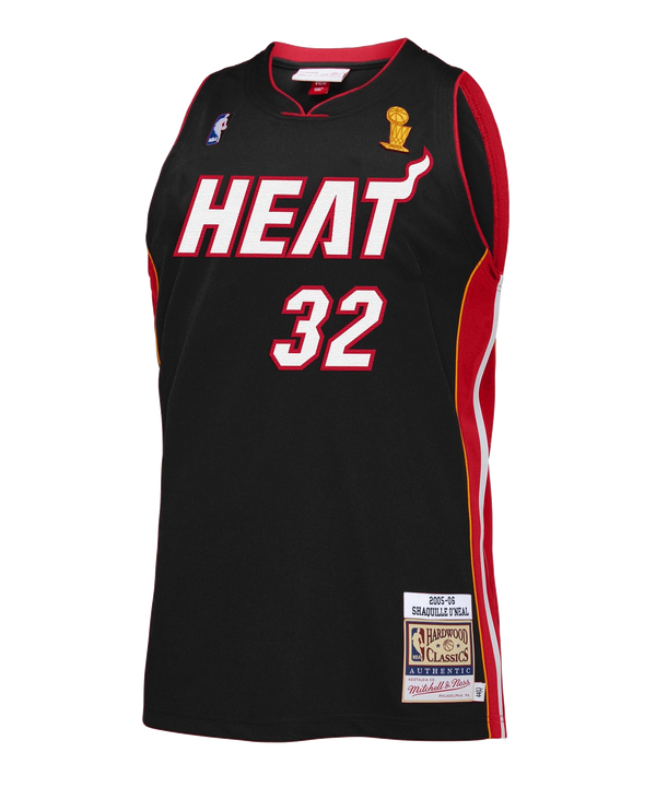 Shaquille O'Neal Mitchell and Ness Miami HEAT Authentic Jersey Men's Jersey Mitchell & Ness   