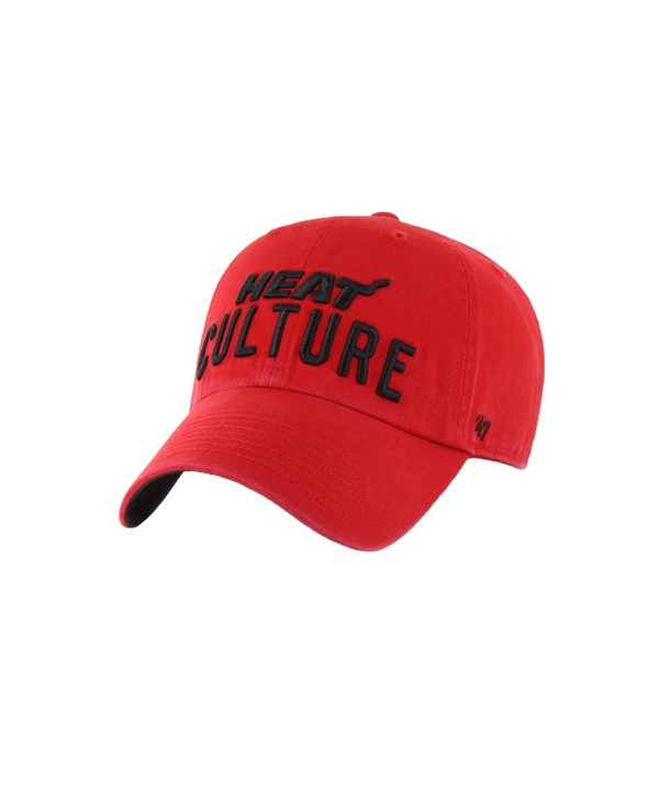 '47 Brand HEAT Culture: Blood Red Cleanup Dad Hat Unisex Caps '47 Brand   