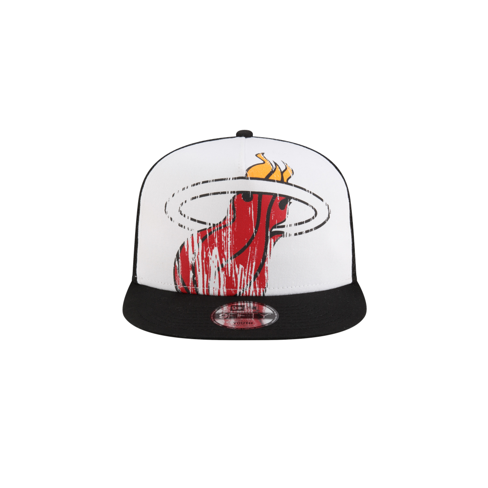 New Era Miami HEAT Distressed Youth Snapback Youth Hat New Era   