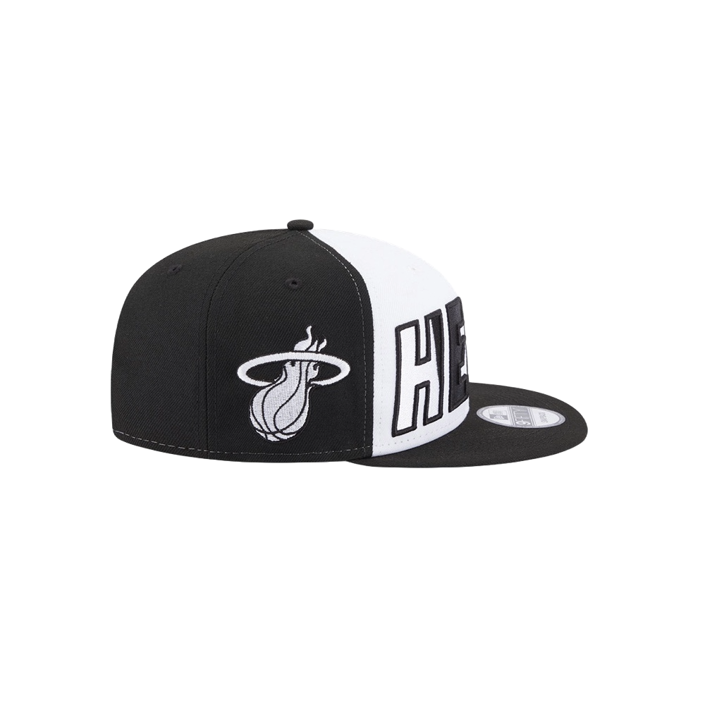 New Era Miami HEAT B/W Snapback Unisex Caps New Era   