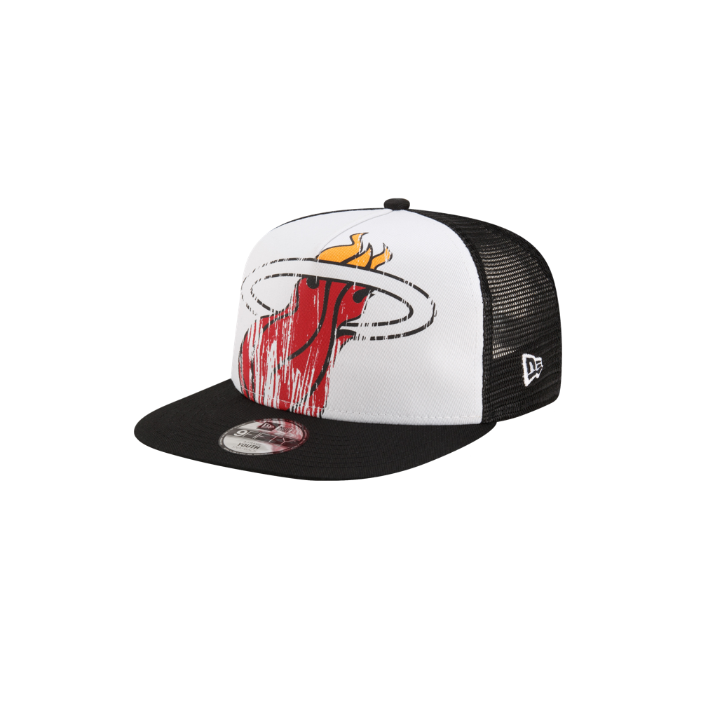 New Era Miami HEAT Distressed Youth Snapback Youth Hat New Era   