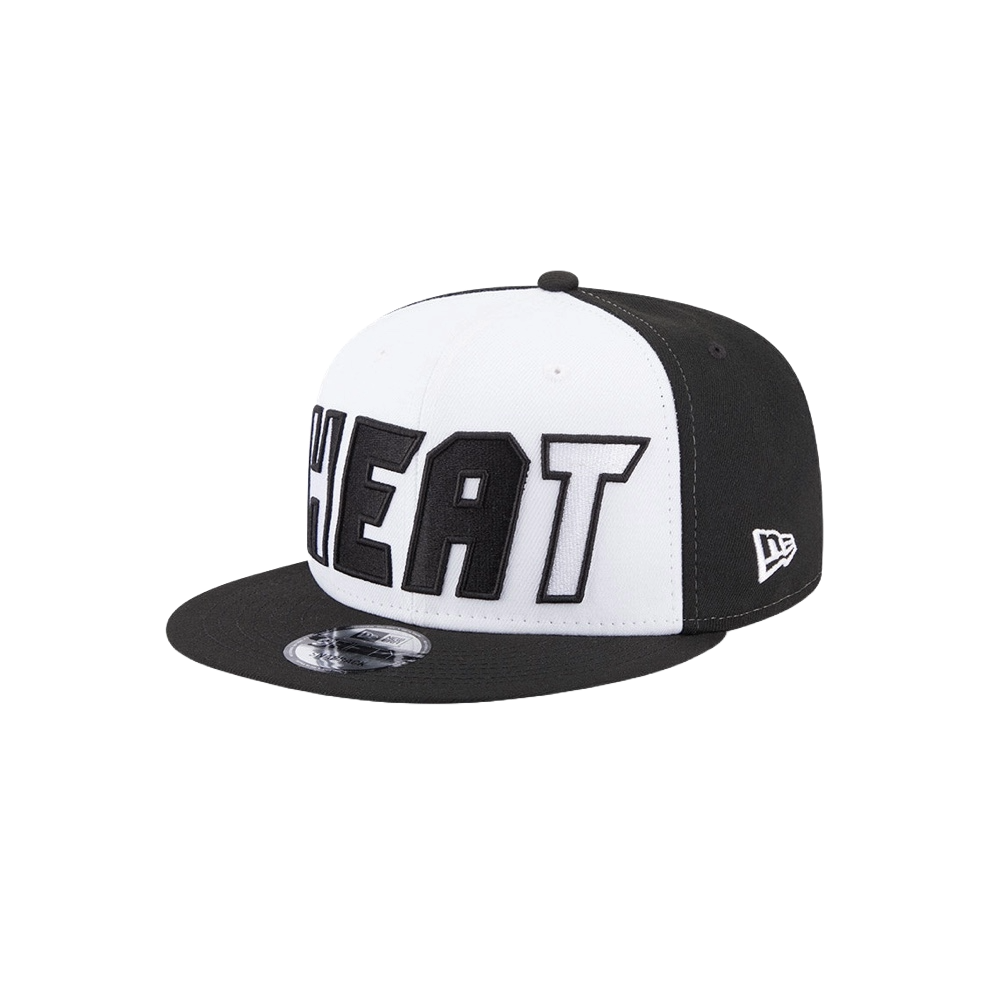 New Era Miami HEAT B/W Snapback Unisex Caps New Era   