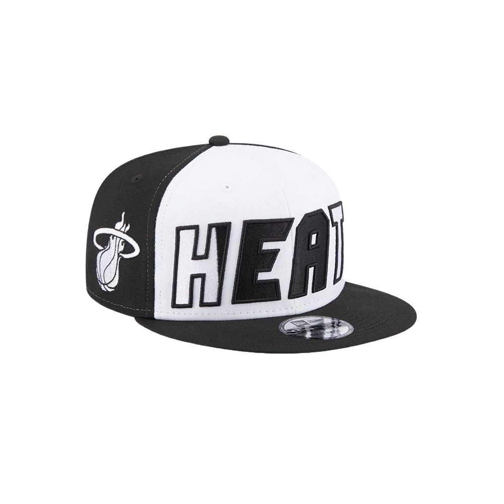 New Era Miami HEAT B/W Snapback Unisex Caps New Era   