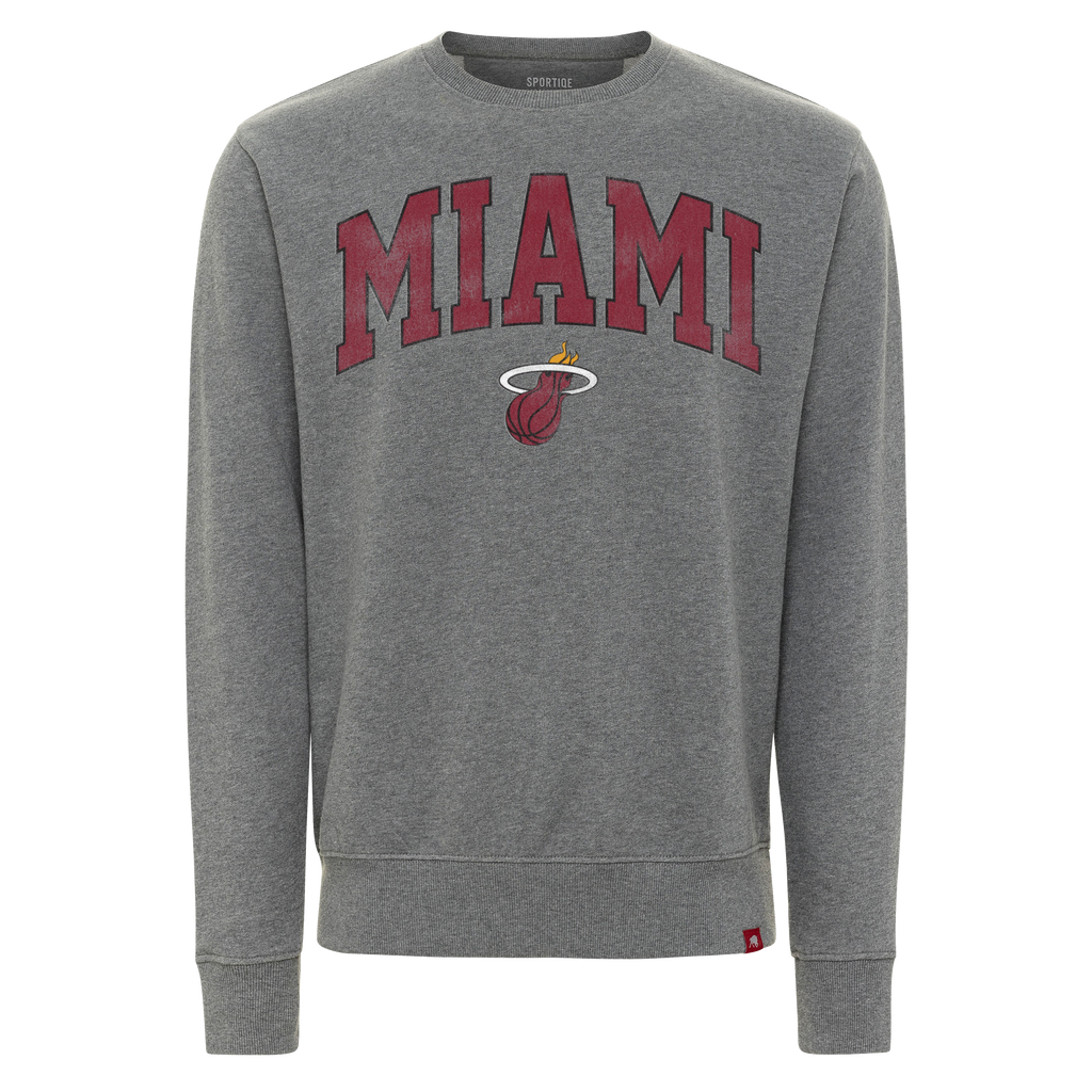 Sportiqe Miami HEAT Grey Crewneck MENSOUTERWEAR SPORTIQE APPAREL CO.    - featured image