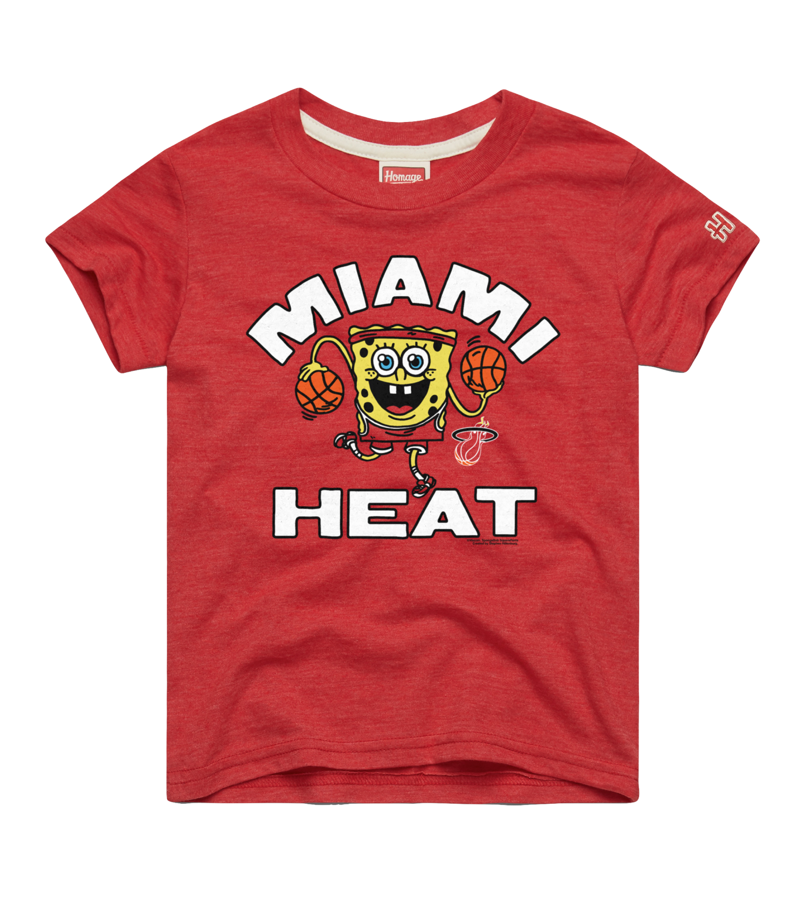 Homage Miami HEAT Red SpongeBob Youth Tee Youth Tee Homage