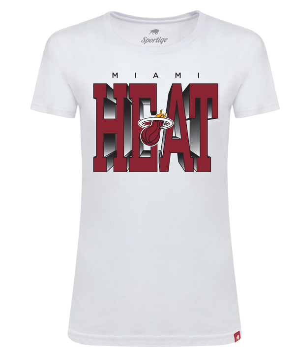 Sportiqe Miami HEAT Women's White Hot Tee WOMENS TEES SPORTIQE APPAREL CO.   