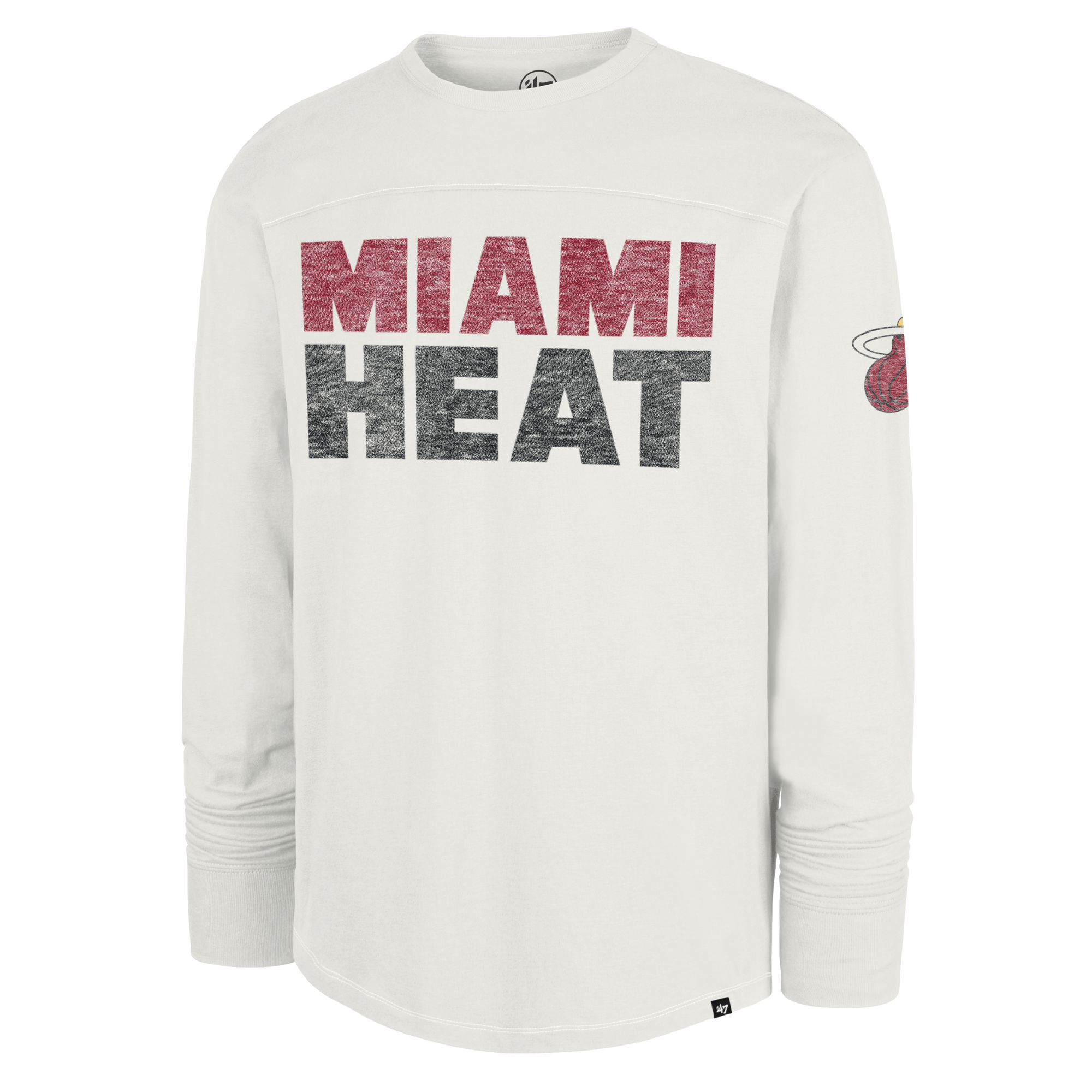 '47 Brand Miami HEAT Stack Long Sleeve Tee Men's Long Sleeve Tee '47 Brand